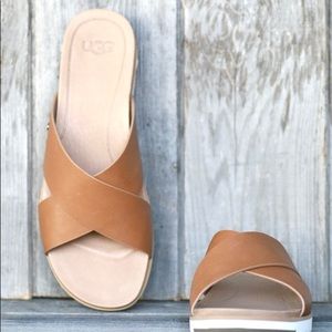 Ugg Kari Crisscross Leather                                 Slip On Sandals